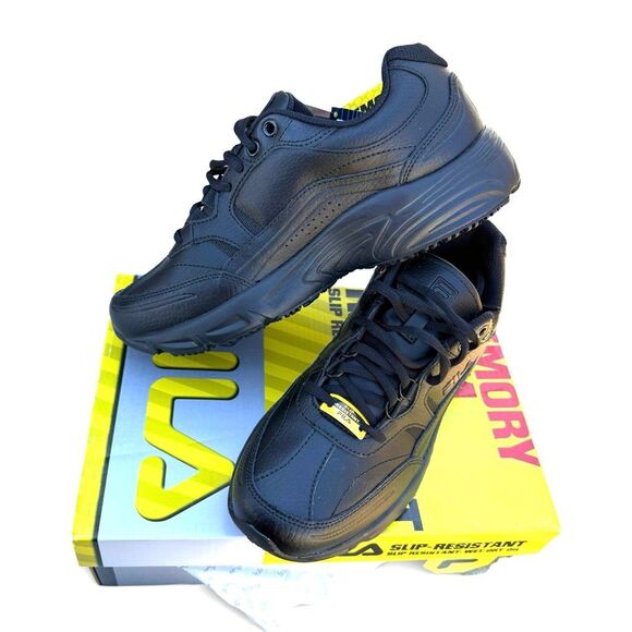 NWTs Fila Memory Workshift Slip-Resistant Work Shoes Black Men’s 7.5 EU 40 Wide main image 5